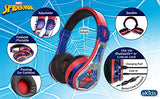 eKids Spiderman Wireless Bluetooth Portable Headphones with Microphone, Volume Reduced to Protect Hearing Rechargeable Battery, Adjustable Kids Headband for School Home or Travel