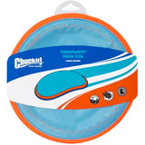 chuckit paraflight flying disc dog toy - water floating flyer - durable nylon with soft rubber edges - medium and large dogs - size large