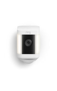 Ring Spotlight Cam Plus, Battery, Home or business security with HD video, Two-Way Talk, Color Night Vision, and Security Siren, White