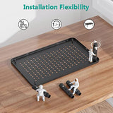 wali computer monitor stand adjustable laptop riser black 1 pack