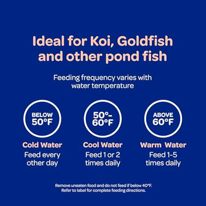 kaytee koi's choice koi floating fish food for koi goldfish and pond fish 10 pounds