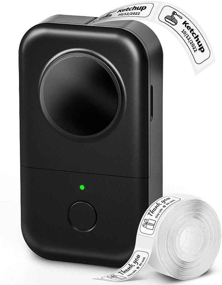 Phomemo Label Maker, D30 Portable Bluetooth Mini Label Printer Machine, Smartphone Handheld Thermal Sticker Small Labeler Multiple Templates Fonts Icon Inkless Custom Label for Home Kids, School Item