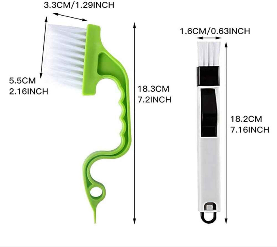 6pc hand-held groove gap cleaning tools crevice brush kit with adjustable collapsible dustpan for easy cleaning