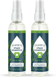 Puracy Stain Remover, Natural Travel and Laundry Stain Cleaner for Clothes, Baby Essentials, Kids Stains, Oil and Fabric Spot Cleaner, Unscented (Stain Remover Spray, 48 fl oz)