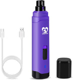 Casfuy Dog Nail Grinder Upgraded - Professional 2-Speed Electric Rechargeable Pet Nail Trimmer Painless Paws Grooming & Smoothing for Small Medium Large Dogs & Cats(Dark Blue)