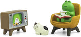 Cute Cat Playing Phone on Sofa and Drinking Coffee Figurine for Office Home Decor - Cute Cat Gift for Cat Lovers