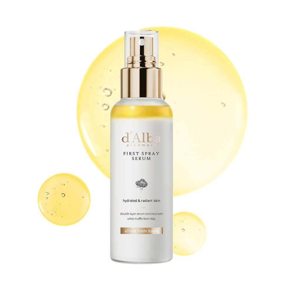 d'alba piedmont italian white truffle first spray serum, 3.38 fl oz, vegan, non comedogenic, all in one face mist
