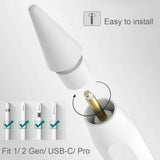Replacement Tips for Apple Pencil 2nd Generation/ 1st Generation Tips, iPencil Nibs Accessories for iPad Pro Pencil 2/1 Gen(4 Pack)