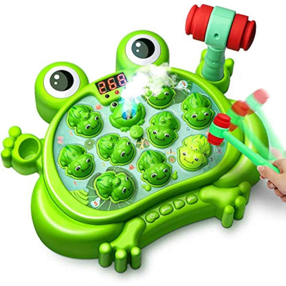 HopeRock Toys for 2 3 4 5 Year Old Boy,Toddler Toys Age 2-4, Whack A Frog Game,with 5 Modes,45 Levels,9 Music Spray and Light-up, Baby Toy Gifts for Early Learning, Birthday Gift for Toddler Boy Toys