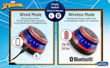eKids Spiderman Wireless Bluetooth Portable Headphones with Microphone, Volume Reduced to Protect Hearing Rechargeable Battery, Adjustable Kids Headband for School Home or Travel
