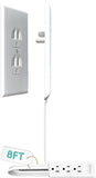 Sleek Socket original flat ultra-thin outlet concealer with extension cord kit, 3ft, multi-outlet power strip for home improvement