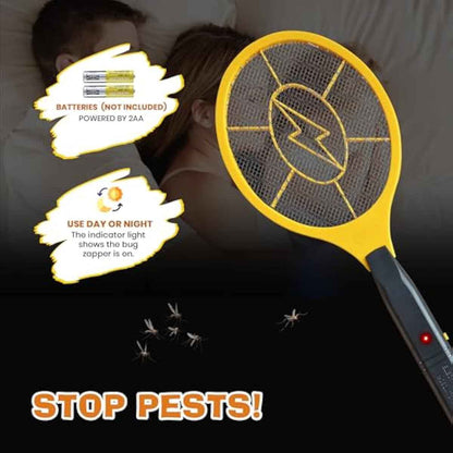DEVOGUE® Electric Fly Swatter Bug Zapper Battery Operated Flies Killer Indoor & Outdoor Pest Control Mosquito Zapper and Insect Catcher Racket
