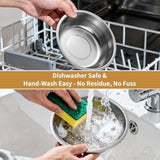Tifanso 6PCS stainless steel cat bowls, 5.6" shallow wide whisker friendly metal kitten plates, indoor pet food tray, dishwasher safe
