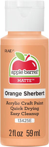 Apple Barrel Acrylic Paint, Orange Sherbert 2 fl oz Classic Matte Acrylic Paint For Easy To Apply DIY Arts And Crafts, Art Supplies With A Matte Finish- Pack of 1