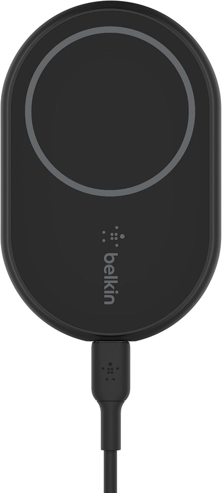 Belkin MagSafe-Compatible Magnetic Wireless Car Charger 10W - Wireless Charger, Magnetic Car Vent Phone Mount for iPhone 17, iPhone 16, 15, & 14 Series, Pixel 10 (Power Supply Included) - Black