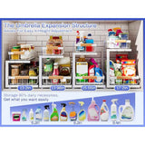 ADBIU Under Sink Organizer, 2 Pack 2 Tier Expandable Height (White, Large Size)