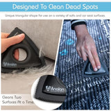 Analanan Mini Pet Hair Remover for Car Detailing Supplies, Carpet Dog Hair Remover, Jet Black