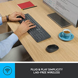 Logitech MK235 Wireless Keyboard and Mouse Combo for Windows, 2.4 GHz Wireless Unifying USB Receiver, 15 FN Keys, Long Battery Life, Compatible with PC, Laptop