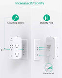 Surge Protector Outlet Extender - with Night Light, 5-Outlet Splitter and 4 USB Ports (2 USB C Charger), Multi Plug Outlet for Home, Dorm Room Essentials