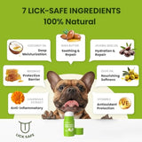 Lick-Safe Dog Paw & Nose Balm with Coconut Oil | Winter Snow, Road Salt & Cold Pavement Protector | All-Natural Moisturizer & Soother for Dry, Cracked Pads & Snout | Horse Hoof, Joint Care