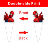 25pcs Spider Cake Decorations with 1pcs Cake Topper, 24pcs Cupcake Toppers for Spider Birthday Party Supplies