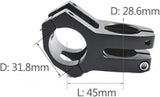 31.8 Stem 45mm Bike Stem Wake Mountain Bike Stem Short Handlebar Stem for Most Bicycle, Road Bike, MTB, BMX, Fixie Gear, Cycling (Aluminum Alloy, Black Blue Gold Red)