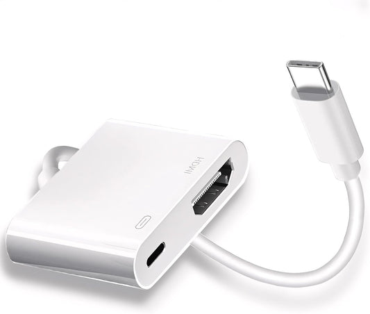kinhaly usb c to hdmi adapter for tv, 4k@60hz with charging port, compatible for iphone 16/15 series and galaxy