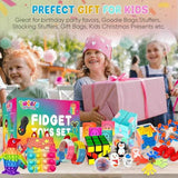 120 Pcs Fidget Toys Pack, Pop Sensory Party Favors Set Gifts for Kids Adults Boy Girl Stocking Stuffers Autistic Bulk Goodie Bag Filler Treasure Box Classroom Prizes School