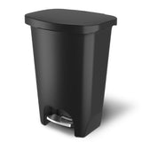 Glad 13 Gallon Trash Can | Plastic Kitchen Waste Bin with Odor Protection of Lid | Hands Free with Step On Foot Pedal