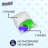 Presto! Triple Action Dishwasher Pacs, Anti-spotting, Fresh Scent, 70 Count