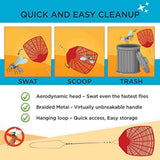 W4W, Bug & Fly Swatter Braided Metal Handle 6 Pack Fly Swatters Indoor/Outdoor flyswatter