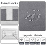HomeHacks 2 Pack Large Laundry Baskets, Waterproof, Freestanding Laundry Hampers, Collapsible Clothes Hamper with Reinforced Handles in Laundry Room, College Dorm, Bathroom, Bedroom (Grey, 75Lx2)