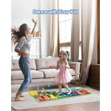 FOKI Floor Piano Mat for Toddlers, Sensory Educational Dancing Musical Keyboard Carpet Toy, Animal Sounds Touch Playmat Blanket, for 1 to 5 Years Old Boy and Girl