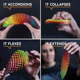 morf fidget worm toy, flexible 3d sensory slug figgy toy for kids, teens, and adults