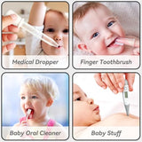 POPYJAN 24PCS Baby Grooming & Health Kit, Newborn Nursery Health Care Set, Baby Care Product, Grey White