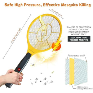 DEVOGUE® Electric Fly Swatter Bug Zapper Battery Operated Flies Killer Indoor & Outdoor Pest Control Mosquito Zapper and Insect Catcher Racket