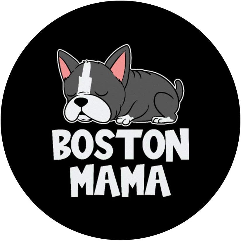 Boston terrier dog Puppy Cute Dog breed Bostie Mom PopSockets Swappable PopGrip