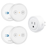 LoraTap Mini 656ft Range Wireless Outlet Plug, No Hub Required, 10A/1100W, White