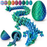TBOLINE 12" 3D Printed Dragon Egg, Easter Basket Stuffers, Large Prefilled Easter Eggs for Kids, Stuffed Egg Hunt Fillers with Easter Toys, 3D Printer Animals Fidget Toys for Boys Teen 5-7 4-6 8-12