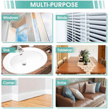 4 Pack Damp Dusting Sponge Duster, Grey Dust Cleaning Sponge, Reusable Household Cleaning Sponge Tool for Blinds, floorboards, Fan Blades, Vents, Glass, Railings, Mirrors