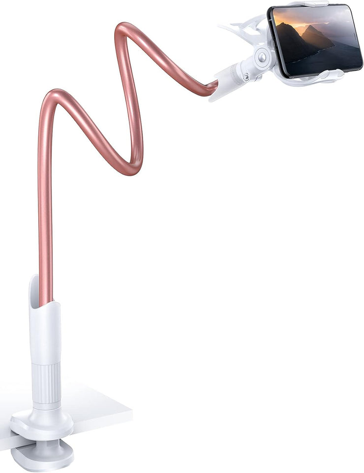 Lamicall phone mount, flexible long arm for bedside, desk, and headboard, fits 4-7" phones, iPhone 14 to 17 Pro Max