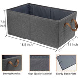 3-pack Large Capacity Storage Bins, Foldable Closet Organizer System for Clothing, Sheets, Toys, and Books