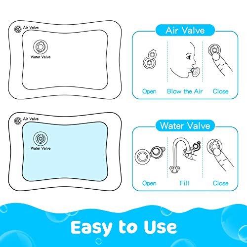 tummy time water mat inflatable baby development toys for 3 to 24 months infants and toddlers