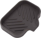 Silicone Bathroom Soap Dishes with Drain Spout-Bathroom and Kitchen Sink Organizer,Sponge Holder,Dish Soap Tray,Perfect for Dispenser,Scrubber,Bottle,Cup on Sink or Counter-Black 4.9"×3.2"