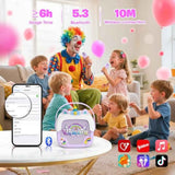 Mini Karaoke Machine for Kids Girls: Unicorn Portable Bluetooth Speakers with 2 Wireless Mic Toys for Girls Age 4-6 7 8 9 Years Old Girl Easter Birthday Gifts for 5 6 7 8 9 10 11 Years Teens Purple