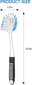 SetSail 2 Pack Dish Scrub Brushes with Built-in Scraper for Cleaning Dishes, Pots and Pans, Kitchen Sink
