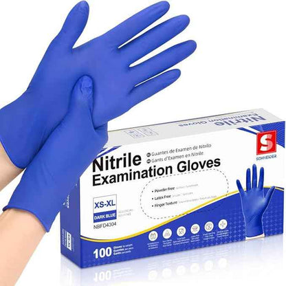 Schneider Nitrile Exam Gloves: Latex-Free, Powder-Free, Food-Safe for Cooking & Household