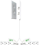 Sleek Socket original flat ultra-thin outlet concealer with extension cord kit, 3ft, multi-outlet power strip for home improvement