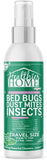 chomp travel size bed bug repellent spray, natural, tsa approved, 3.4 fl oz, peppermint scent