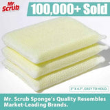 Yellow Premium Non-Scratch All-Purpose Sponges, 12 Dish Scrubbers for Kitchen, Bathroom
